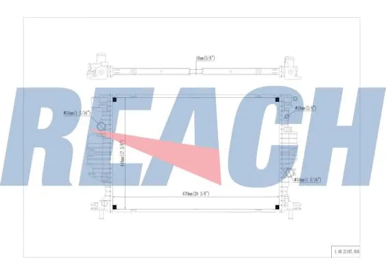 1.40.21187.016 REACH Радиатор, охлаждение двигателя (фото 1)