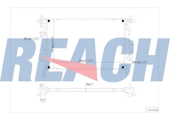 1.40.21196.026 REACH Радиатор, охлаждение двигателя (фото 1)