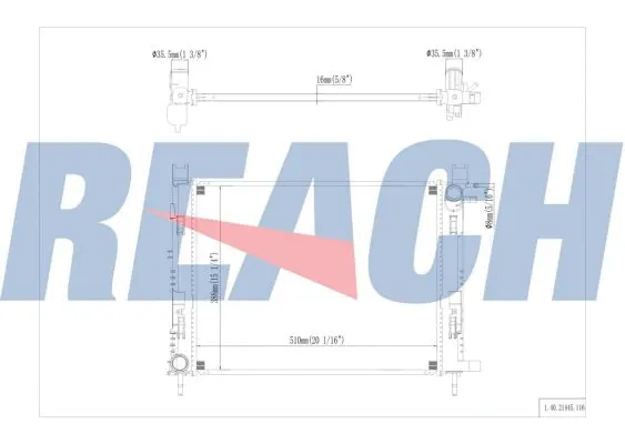 1.40.21445.116 REACH Радиатор, охлаждение двигателя (фото 1)