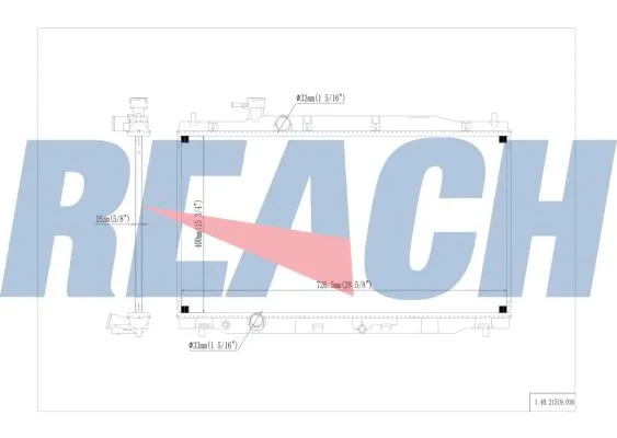 1.40.21519.016 REACH Радиатор, охлаждение двигателя (фото 1)