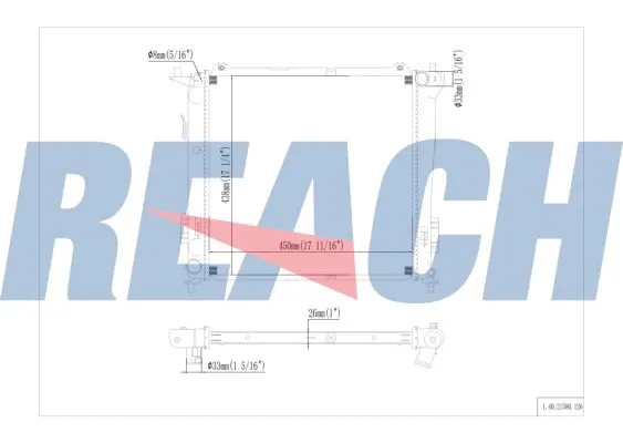 1.40.21580.126 REACH Радиатор, охлаждение двигателя (фото 1)