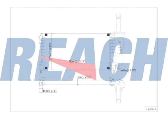 1.40.21594.534 REACH Радиатор, охлаждение двигателя (фото 1)
