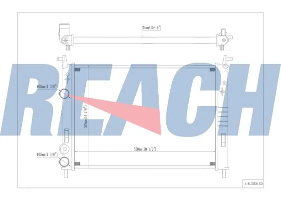 1.40.22026.523 REACH Радиатор, охлаждение двигателя (фото 1)