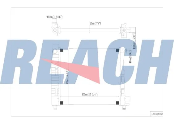 1.40.22040.523 REACH Радиатор, охлаждение двигателя (фото 1)