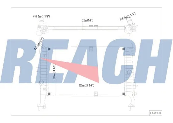 1.40.22049.122 REACH Радиатор, охлаждение двигателя (фото 1)