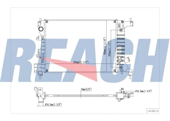 1.40.22507.116 REACH Радиатор, охлаждение двигателя (фото 1)