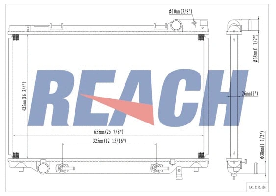 1.41.1155.126 REACH Радиатор, охлаждение двигателя (фото 1)