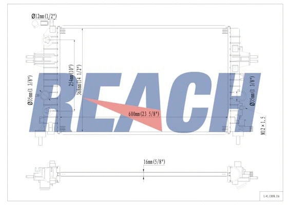 1.41.13058.116 REACH Радиатор, охлаждение двигателя (фото 1)