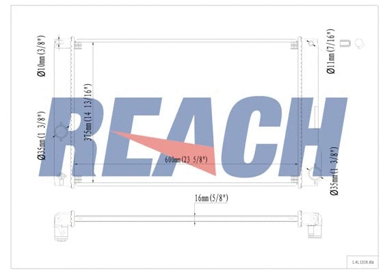 1.41.13119.016 REACH Радиатор, охлаждение двигателя (фото 1)