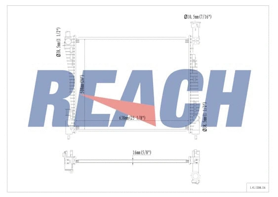 1.41.13200.116 REACH Радиатор, охлаждение двигателя (фото 1)
