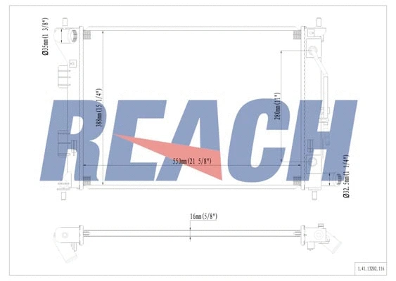 1.41.13202.116 REACH Радиатор, охлаждение двигателя (фото 1)