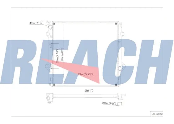 1.41.13210.026 REACH Радиатор, охлаждение двигателя (фото 1)