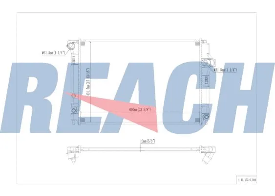 1.41.13319.016 REACH Радиатор, охлаждение двигателя (фото 1)