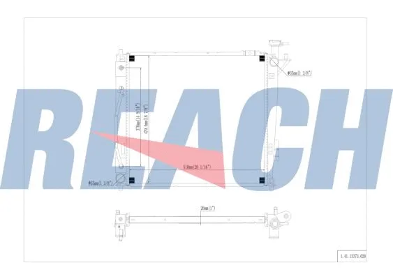 1.41.13373.026 REACH Радиатор, охлаждение двигателя (фото 1)