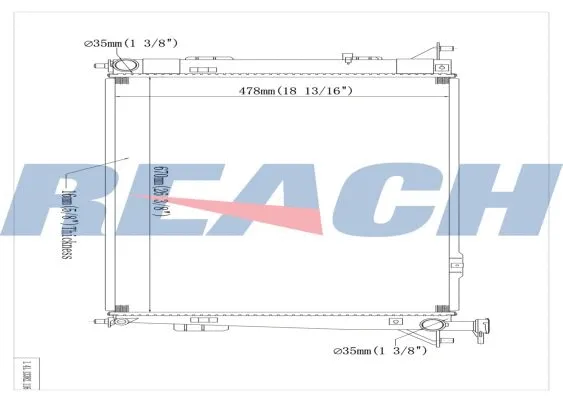 1.41.13382.116 REACH Радиатор, охлаждение двигателя (фото 1)
