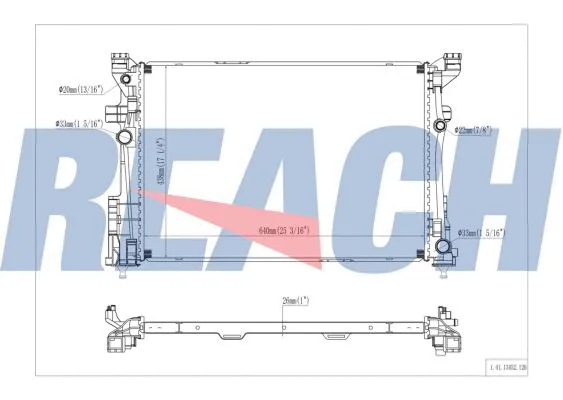 1.41.13432.126 REACH Радиатор, охлаждение двигателя (фото 1)