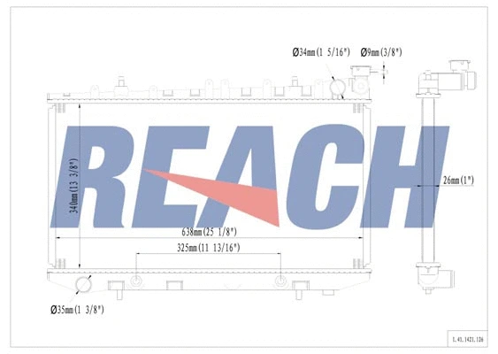 1.41.1421.126 REACH Радиатор, охлаждение двигателя (фото 1)