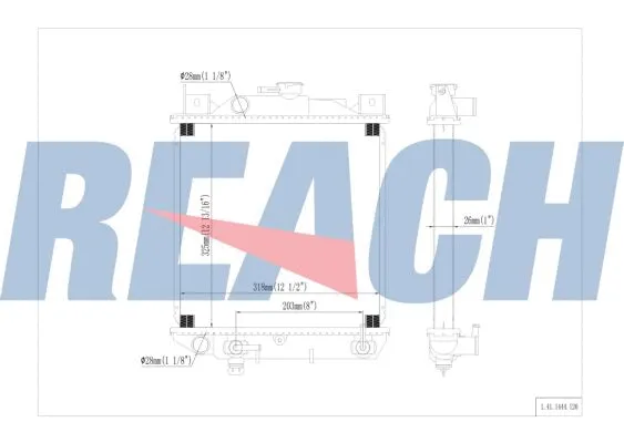 1.41.1444.126 REACH Радиатор, охлаждение двигателя (фото 1)