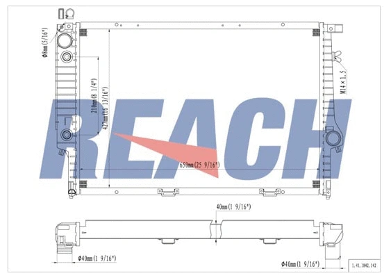 1.41.1842.142 REACH Радиатор, охлаждение двигателя (фото 1)