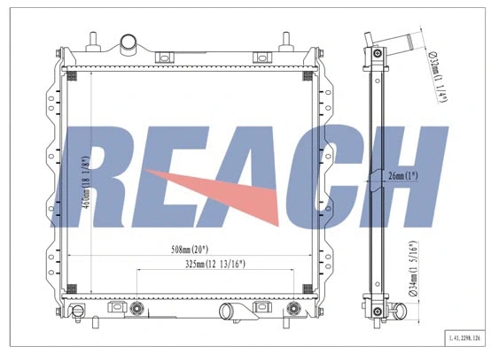 1.41.2298.126 REACH Радиатор, охлаждение двигателя (фото 1)