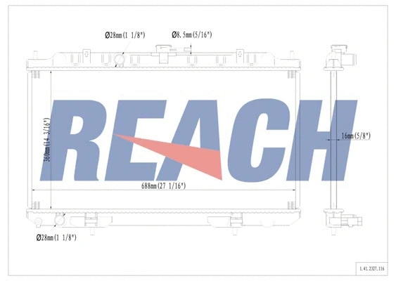 1.41.2327.116 REACH Радиатор, охлаждение двигателя (фото 1)