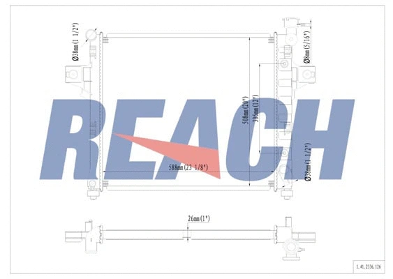 1.41.2336.126 REACH Радиатор, охлаждение двигателя (фото 1)
