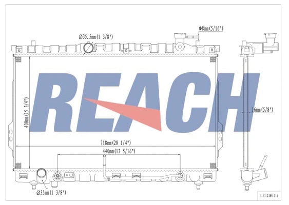 1.41.2389.116 REACH Радиатор, охлаждение двигателя (фото 1)