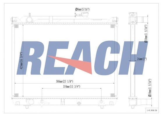 1.41.2430.126 REACH Радиатор, охлаждение двигателя (фото 1)