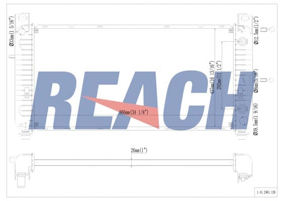 1.41.2461.126 REACH Радиатор, охлаждение двигателя (фото 1)
