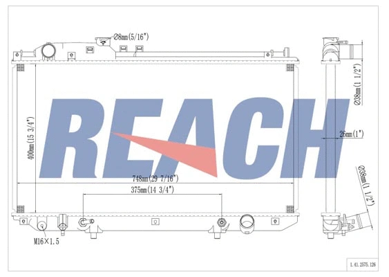 1.41.2575.126 REACH Радиатор, охлаждение двигателя (фото 1)