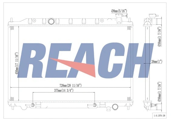 1.41.2578.126 REACH Радиатор, охлаждение двигателя (фото 1)