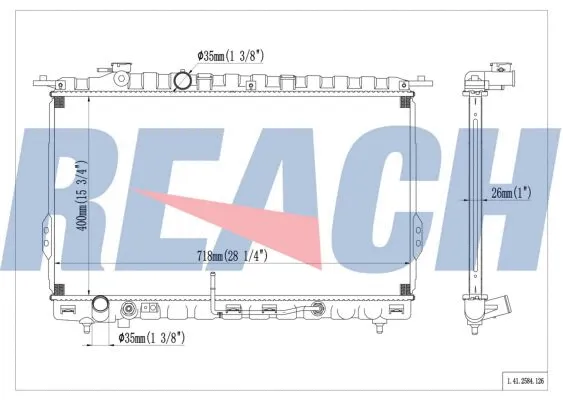 1.41.2584.126 REACH Радиатор, охлаждение двигателя (фото 1)