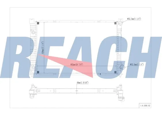 1.41.2639.142 REACH Радиатор, охлаждение двигателя (фото 1)