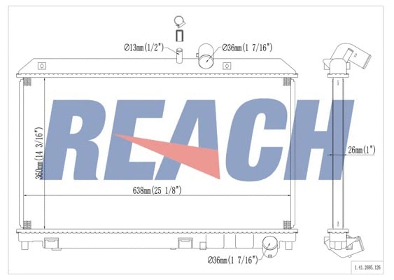1.41.2695.126 REACH Радиатор, охлаждение двигателя (фото 1)