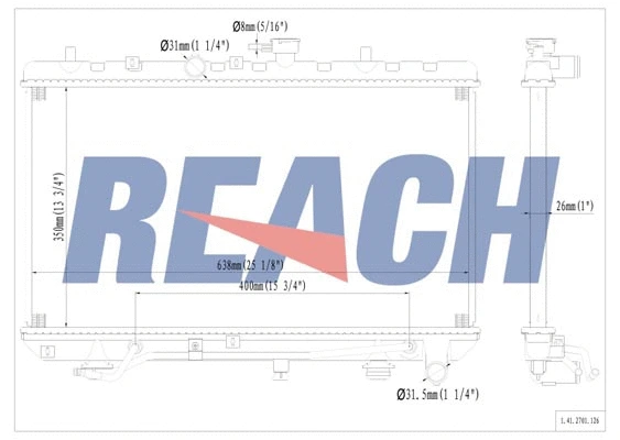 1.41.2701.126 REACH Радиатор, охлаждение двигателя (фото 1)