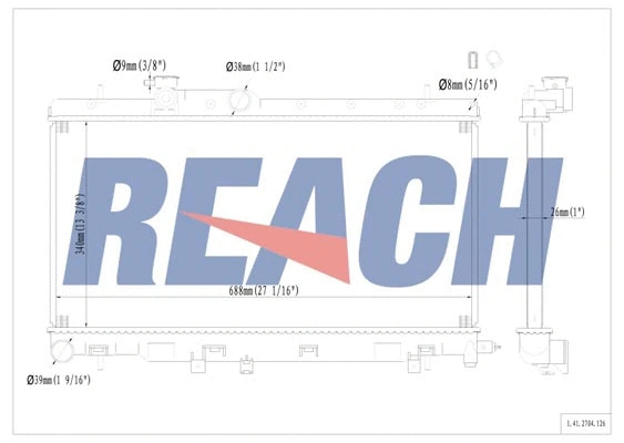 1.41.2704.126 REACH Радиатор, охлаждение двигателя (фото 1)
