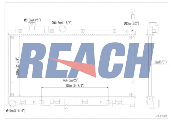 1.41.2778.016 REACH Радиатор, охлаждение двигателя (фото 1)