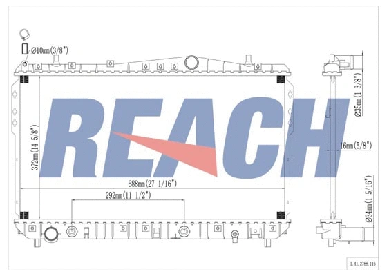 1.41.2788.116 REACH Радиатор, охлаждение двигателя (фото 1)