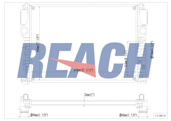 1.41.2868.126 REACH Радиатор, охлаждение двигателя (фото 1)