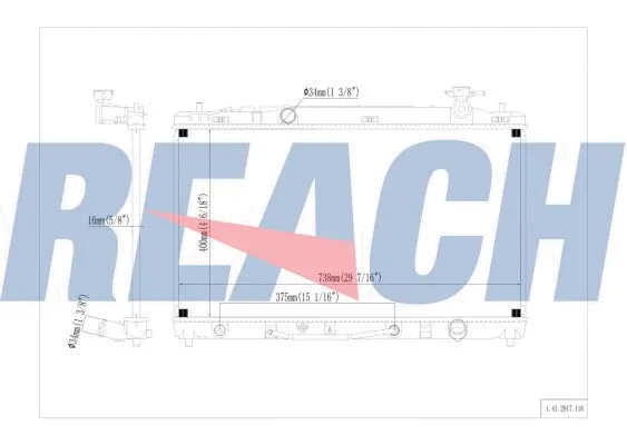 1.41.2917.116 REACH Радиатор, охлаждение двигателя (фото 1)