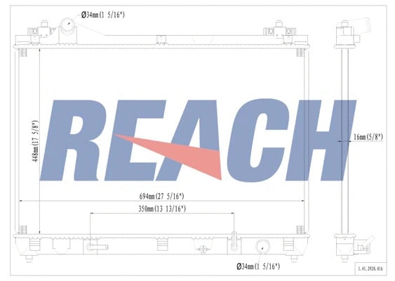 1.41.2920.016 REACH Радиатор, охлаждение двигателя (фото 1)