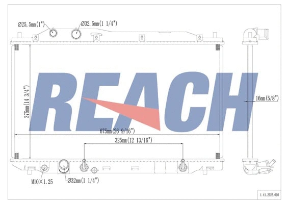 1.41.2923.016 REACH Радиатор, охлаждение двигателя (фото 1)