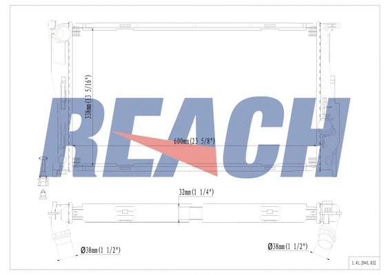 1.41.2941.032 REACH Радиатор, охлаждение двигателя (фото 1)