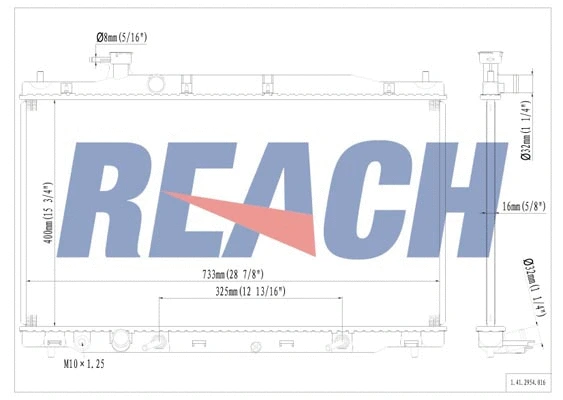 1.41.2954.016 REACH Радиатор, охлаждение двигателя (фото 1)