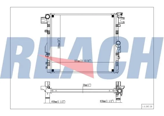 1.41.2957.126 REACH Радиатор, охлаждение двигателя (фото 1)