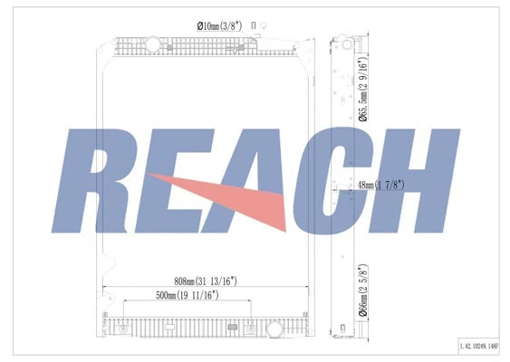 1.42.10249.148F REACH Радиатор, охлаждение двигателя (фото 1)