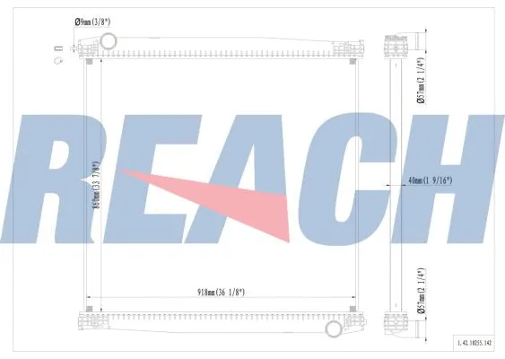 1.42.10255.142 REACH Радиатор, охлаждение двигателя (фото 1)