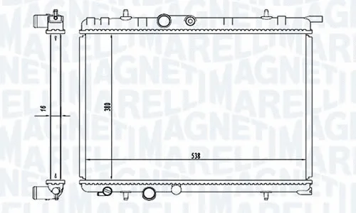 RMM1061RPE MAGNETI MARELLI - BR Радиатор, охлаждение двигателя (фото 1)