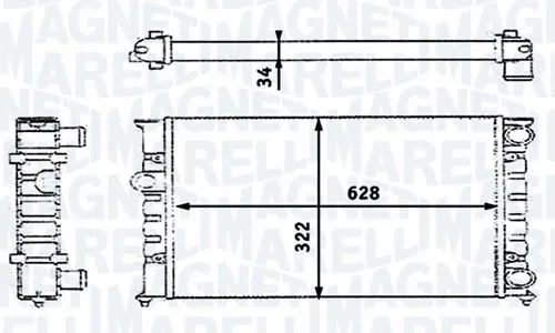 RMM376713421 MAGNETI MARELLI - BR Радиатор, охлаждение двигателя (фото 1)