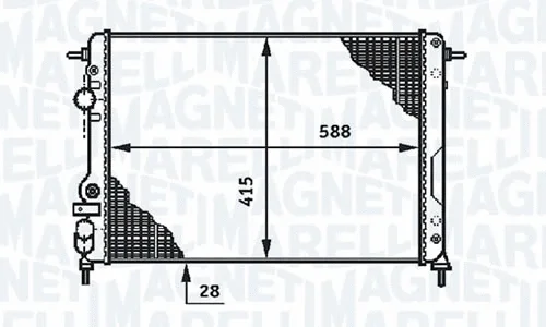RMM376719661 MAGNETI MARELLI - BR Радиатор, охлаждение двигателя (фото 1)